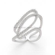 Imitation Brautschmuck 925 Silber CZ Ring